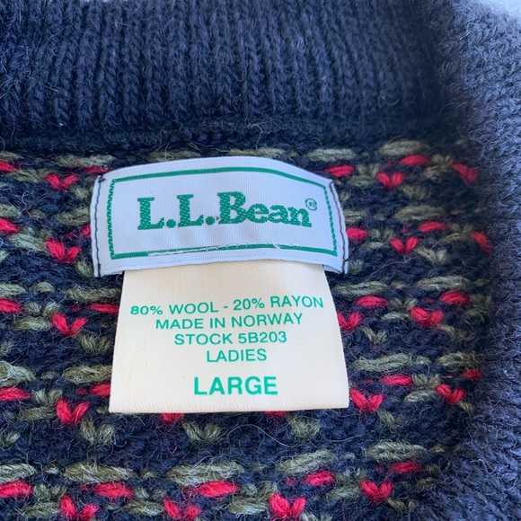 L.L. Bean Chunky Knit Navy Silver Claps Cardigan! - Picture 3 of 7